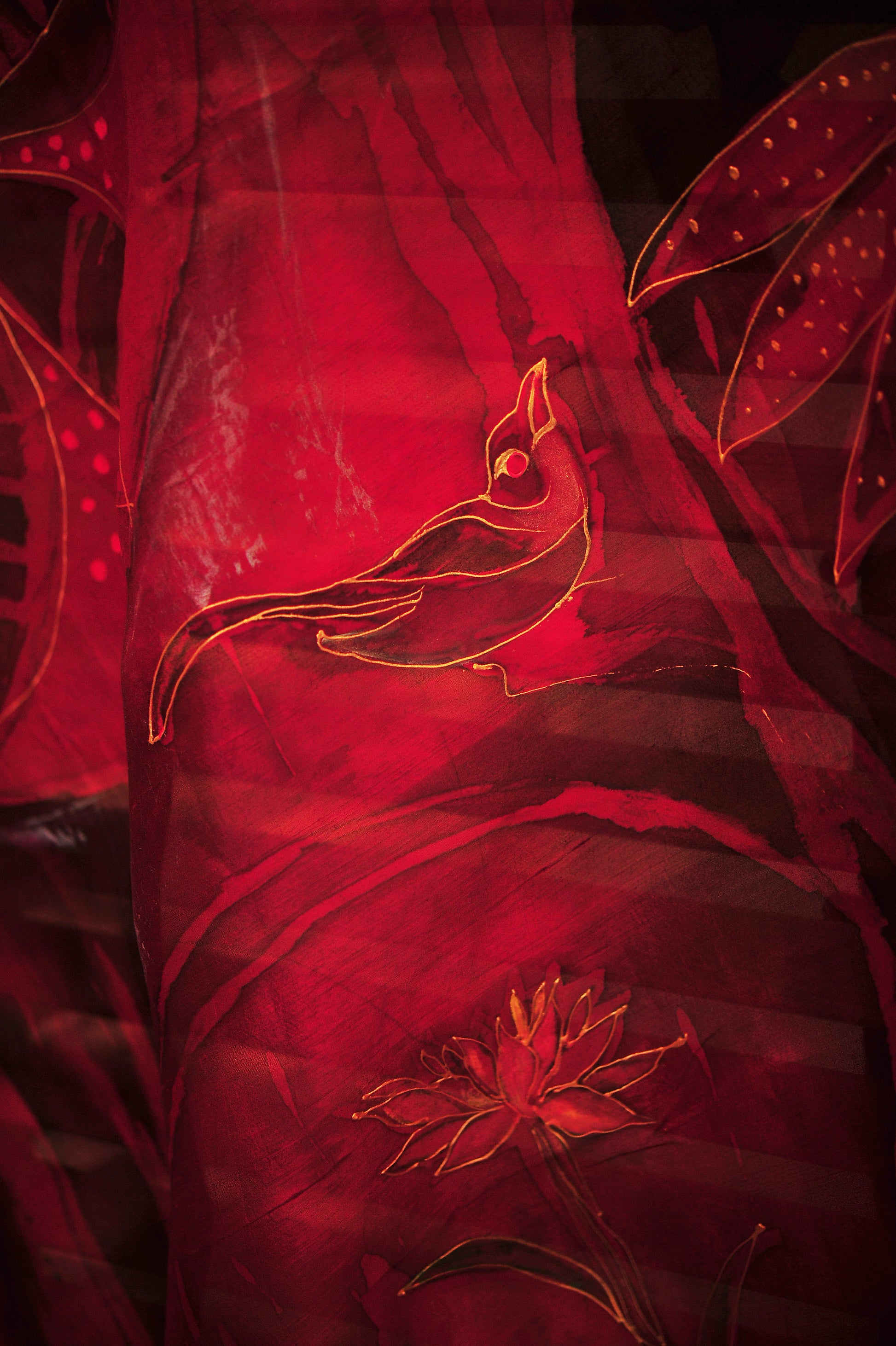 Red Silk Fabric
