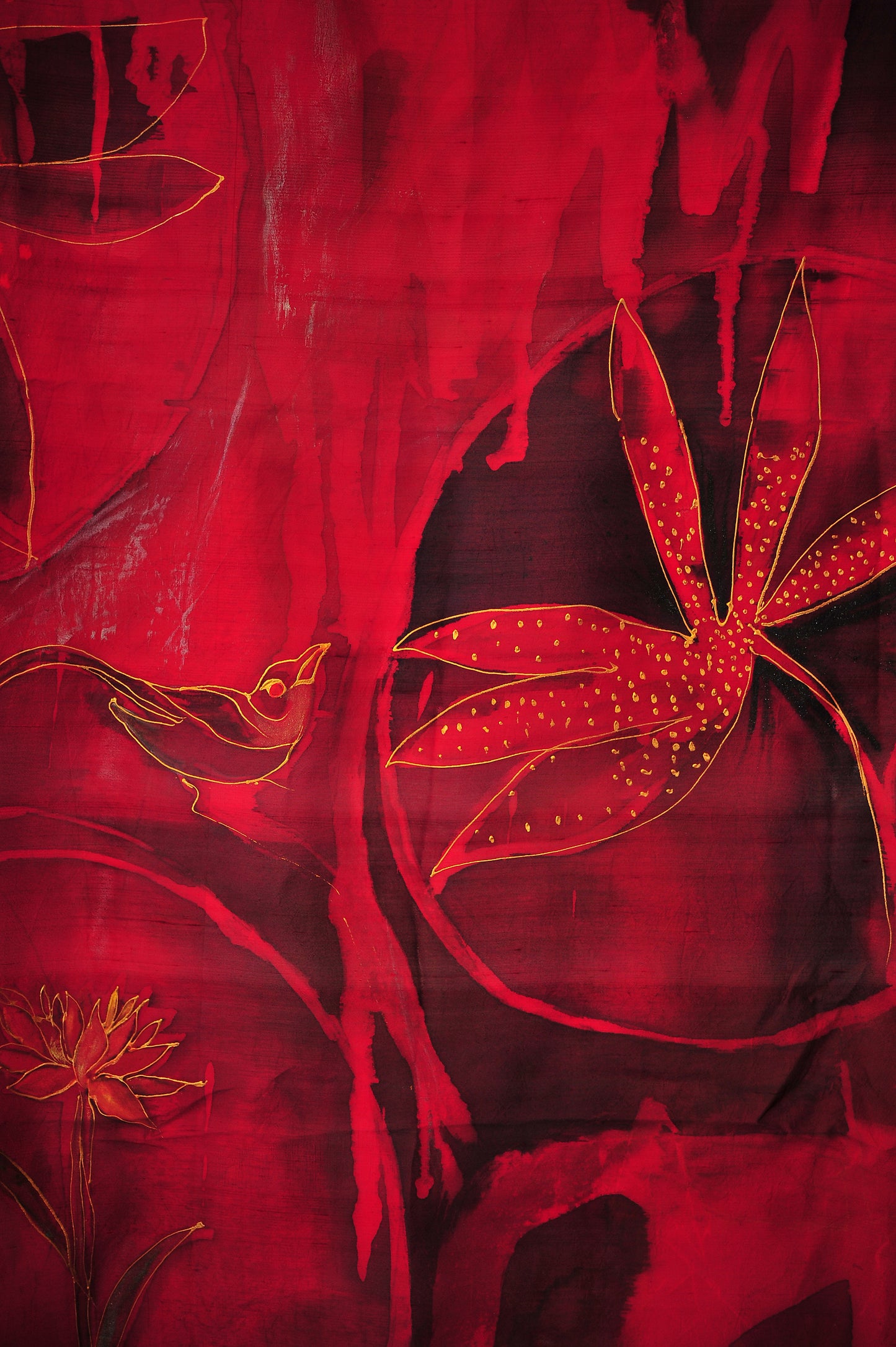 Red Silk Fabric