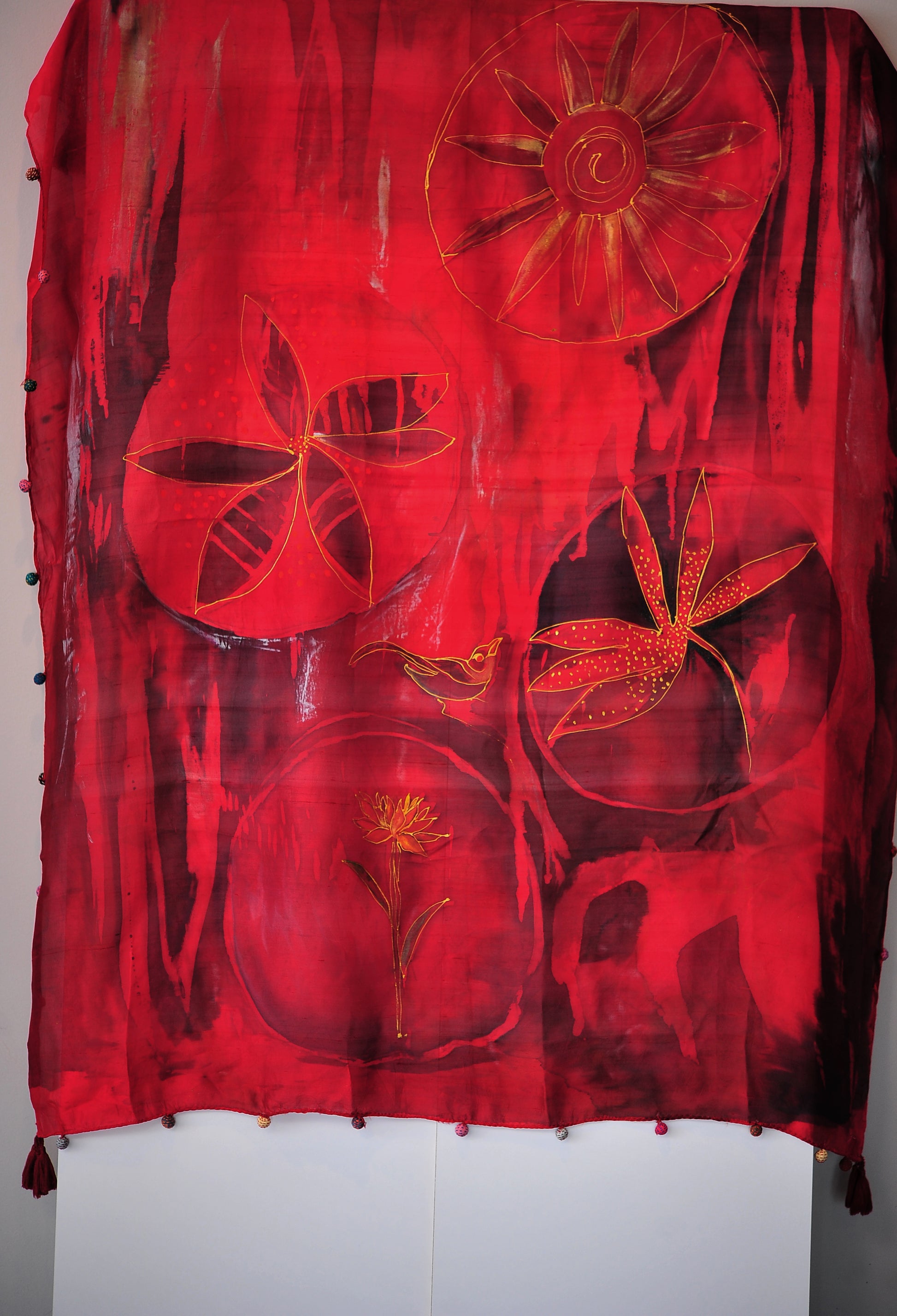 Red Silk Fabric