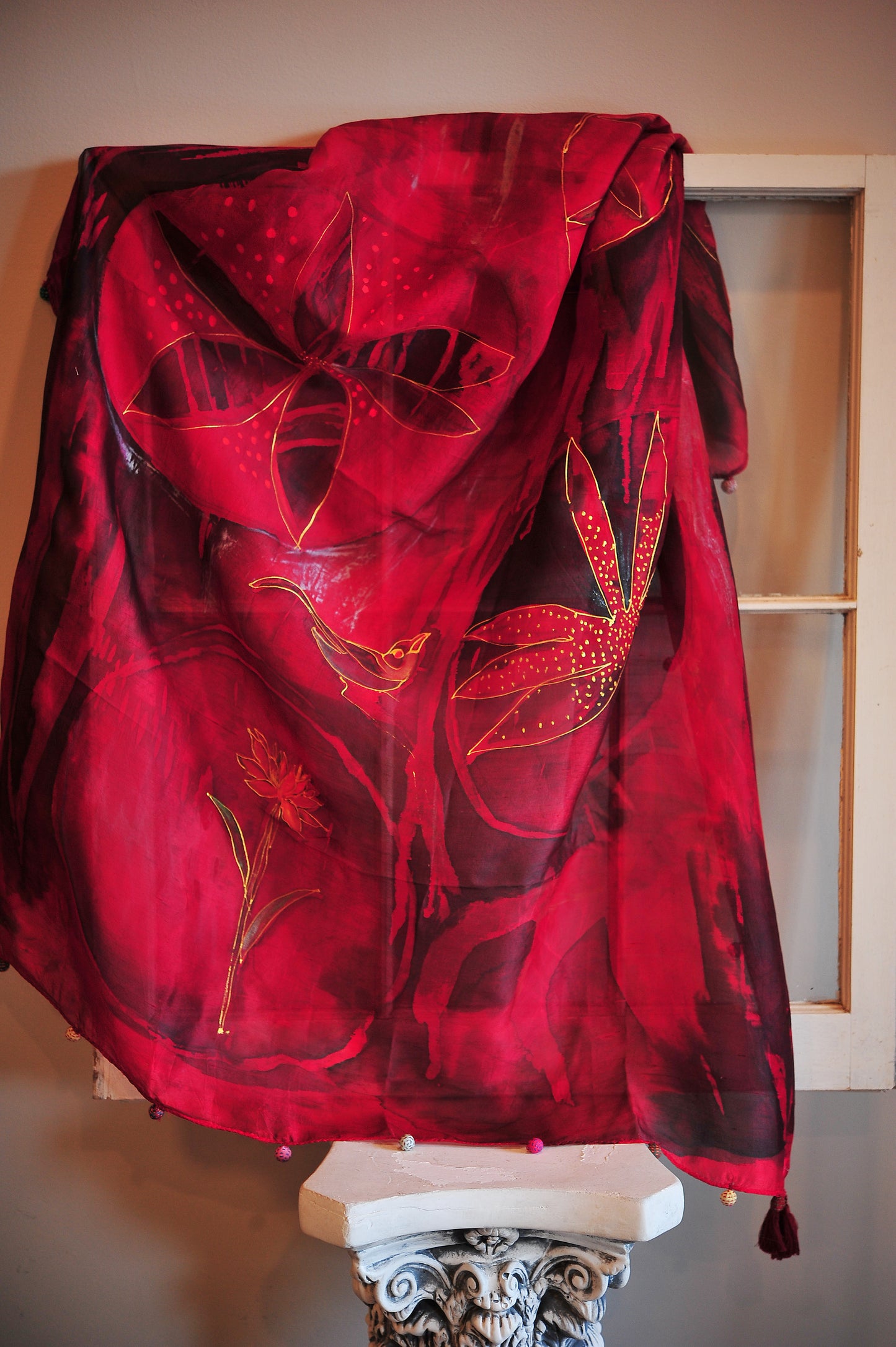Red Silk Fabric