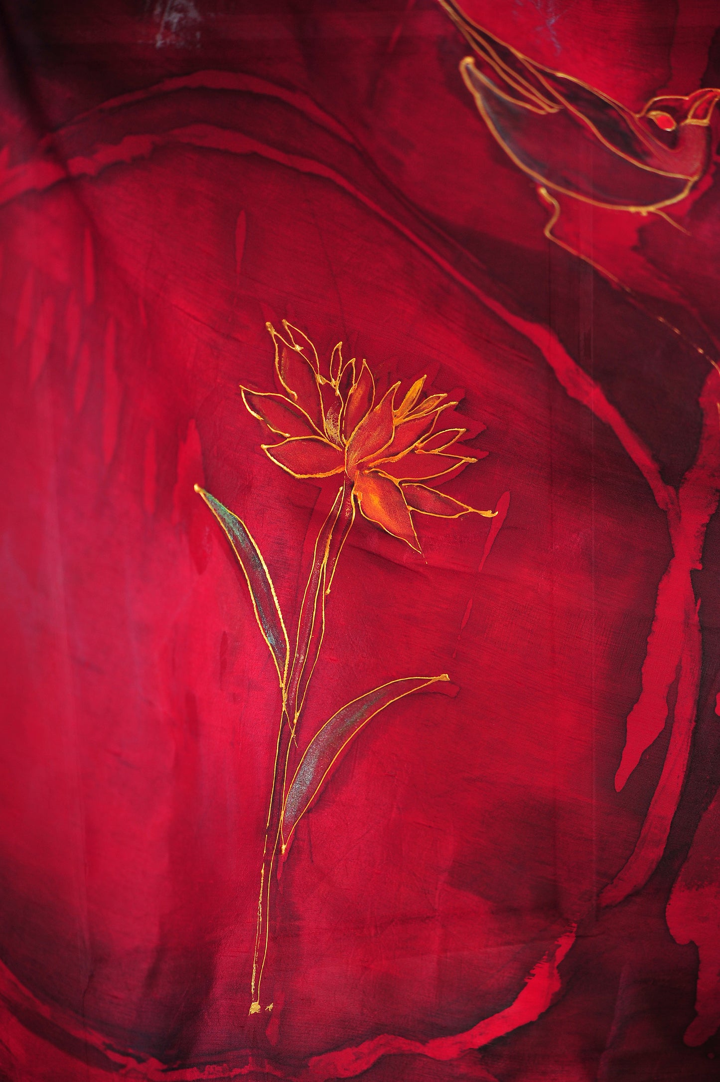Red Silk Fabric