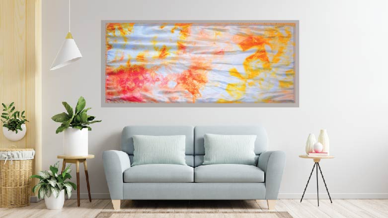 Painted Silk scarf painting
