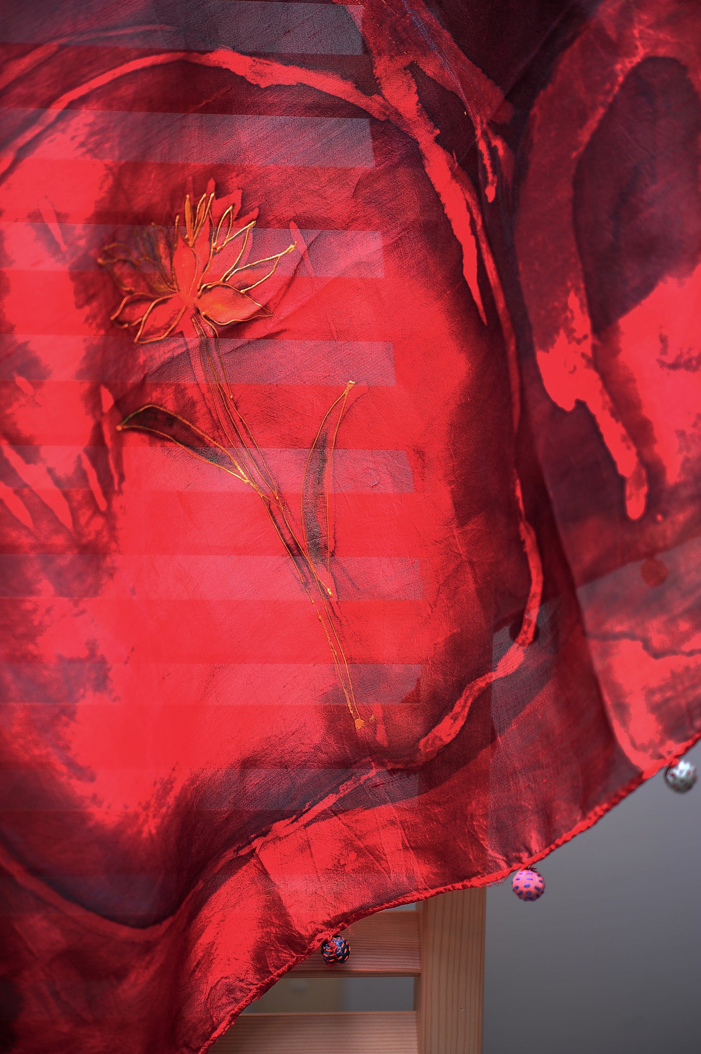 Red Silk Fabric